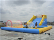 Inflatable Zorb Slide with the Water Pool Combo