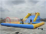 Inflatable Zorb Ramp and Water Pool Combo