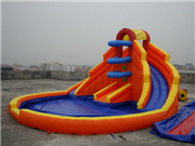 Commercial Inflatable Splash Water Slide with Pool