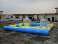Blue and Yellow Colors Inflatable Pool with water balls