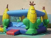 Hot sale inflatable corn bouncer with smiles for kids