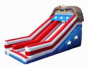 Creative inflatable slide in US flag design