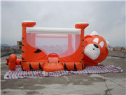 inflatable funny tiger bouncer castle