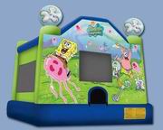 Commercial Inflatable bouncer in Sponge Bob design for home party
