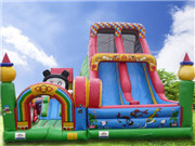 inflatable climbing slide with tunnel
