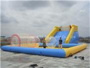 Inflatable Zorb Ramp and Water Pool Combo