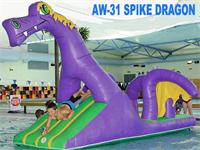 Floating Island Inflatable Aqua Runs Spike Dragon for Aquatic Club