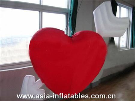 Hot Selling Led Lighting Inflatable Heart For Valentine Day Led