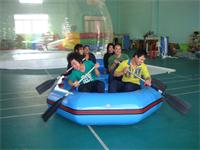 6 Person Blue Inflatable Rafting Boat